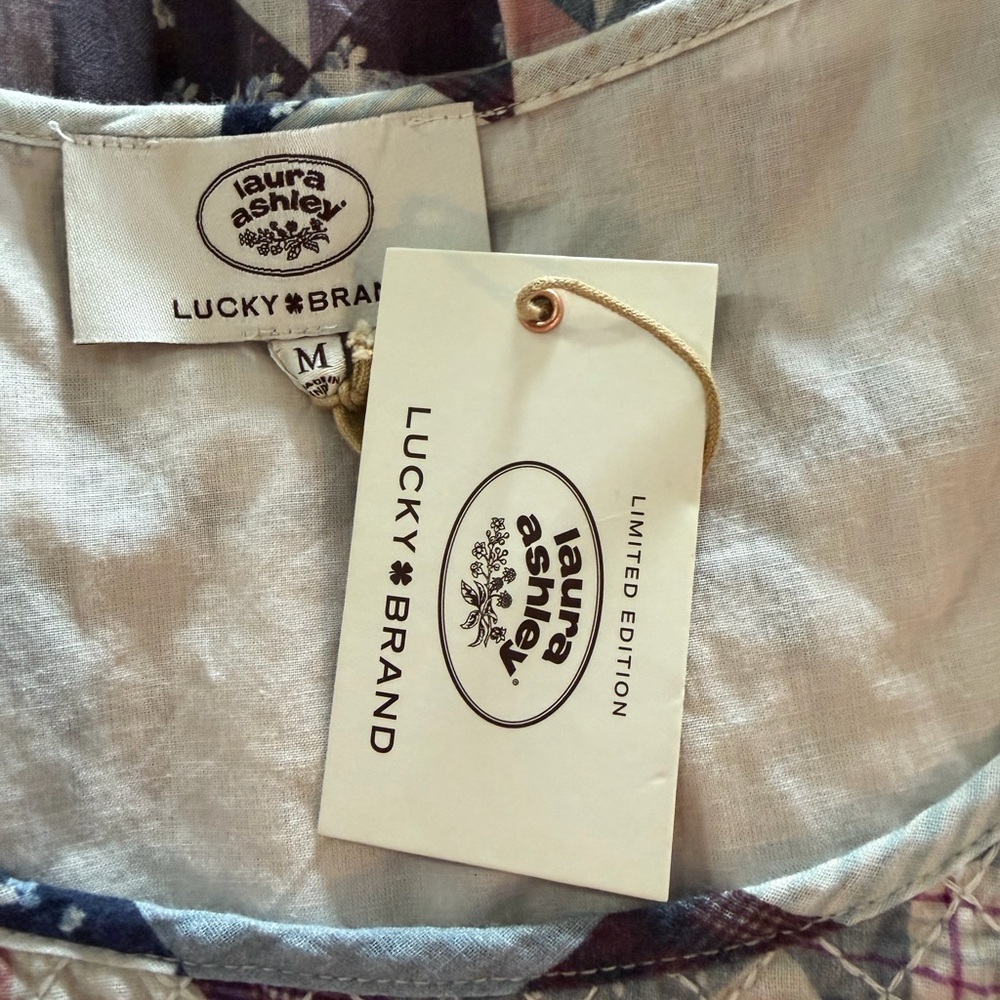 NWT Lucky Brand x Laura Ashley Patchwork Mini Dress - Picture 10 of 12